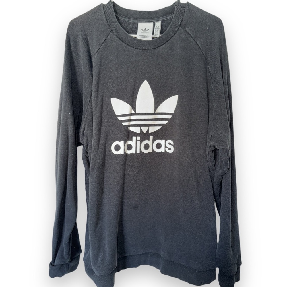 Adidas Black and White Sweatshirt